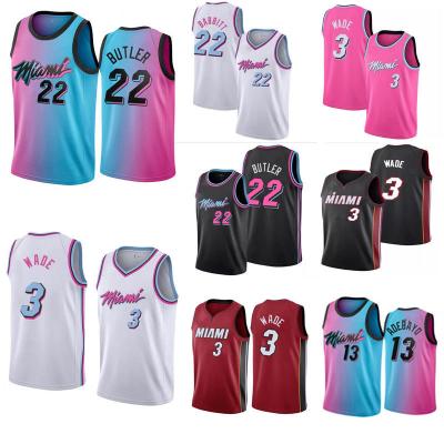 China Custom Tank Top 13 Bam Adebayo 14 Tyler Herro 22 Jimmy Butler Logo Basketball Uniforms City Edition Latest Miami City Breathable Heat for sale