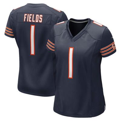 China Wholesale Breathable Chicago City Stitched Black Team Uniform #1 Justin Fields #52 Khalil Mack Bear s Womens American Football Jersey for sale