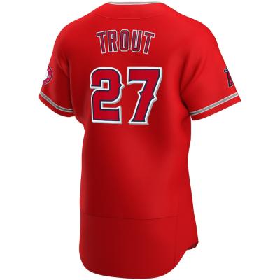 China Breathable Customize Mens Cheap White Quilted Los Angeles City Baseball Jersey Angel Uniform #27 Mike Trout #17 Ohtani #6 Rendon for sale