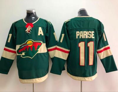 China Shirts & Tops New Cheap Stitched Custom Wholesale Embroidery Minnesota 11 Zach Parise 22 Niederreiter 64 Granlund Sports Ice Hockey Tank Tops for sale