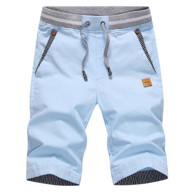 China Men's Elastic Waist Shorts 2021 Summer Fashion Cotton Drawstring Style Male Casual Warm Breathable Boardshort Bermuda Breeches Beach Shorts for sale