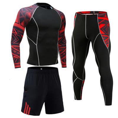 China Men's Breathable Compression Sportswear Fits Gym Tights Training Clothes Jogging Workout Sports Sets Running Rashguard Tracksuit Wholesale for sale