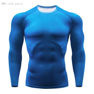 China Bodybuilding Shirt Men's Sports T-shirt Long Sleeve Shirt Breathable Running Gym Clothing Quick Dry Outdoor Training T-Shirt High Quality for sale