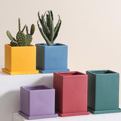 China CLASSIC Modern Simple Home Office Living Room Art Decoration Succulent Cactus Potted Ceramic Flowerpot for sale