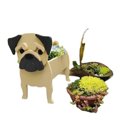 China Combines a cute corgi with a functional planter 50 Styles Pvc Succulent Pet Dog Planter Shape Head Plant Indoor Animal Macetas Corgi Flower Pot for sale