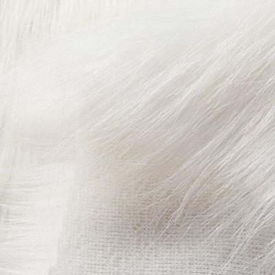 China White toy faux fox fur, imitation fox fur, long fur fabric for sale