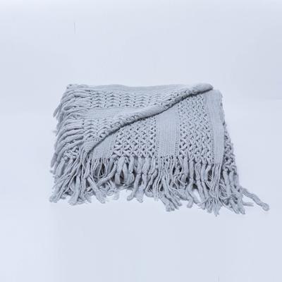 China PORTABLE Soft Throw Blanket Keep You Warm Cozy Yarn Tassel Blanket Also Style Your Home Suitable For Sofa Couch Chair for sale