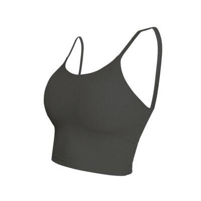 China Best Quality Women's Rib Halter Vest Best Women's Unique Seamless Sports Bra Guaranteed Breathable Seamless Top for sale