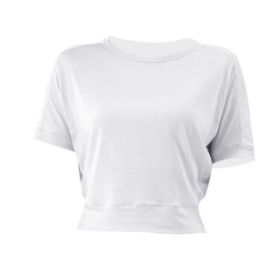 China Breathable Factory Sale Various Soft Jacquard Tuck Sleeves Ladies Yoga T Shirts for sale