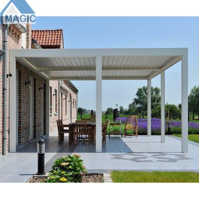 China Easily Assembled Customized Motorized Outdoor Adjustable Louvered Aluminum Pergola Kits Aluminum Roof Canopy Pergola for sale