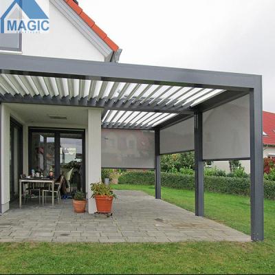 China Easily Assembled Aluminum Patio Pergola Awning Covers Pergola Opening Waterproof Aluminum Roof System for sale