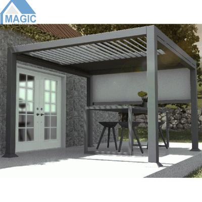 China Easily Assembled Aluminum Waterproof Pergola Covers Adjustable Canopies Louvered Gazebo Aluminum Pergola for sale