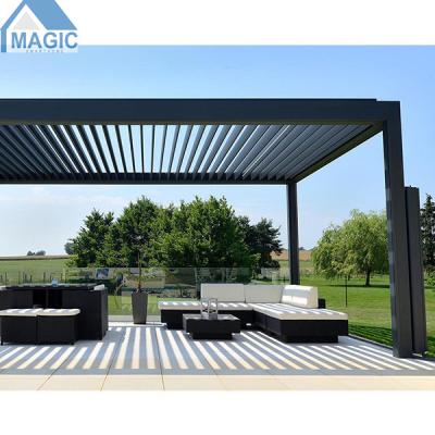 China Easily Assembled USA Style Aluminum Metal Pergolas Roof Louvre Pergola Pergola Kits for sale