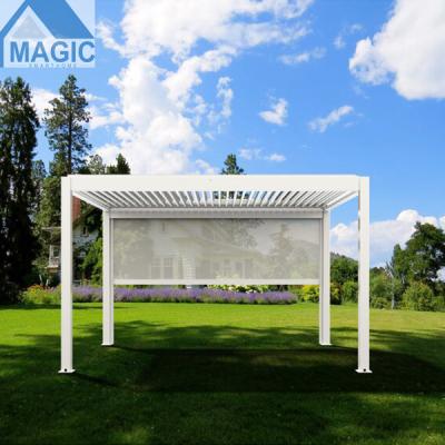 China Easily Assembled Customized Motorized Outdoor Adjustable Louvered Aluminum Pergola Kits Aluminum Roof Canopy Pergola for sale