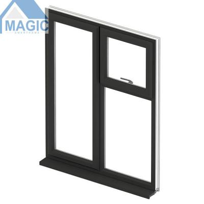 China Upvc Double Magnetic Screen Window Curtains PVC Window Curtains Upvc Window Glass Horizontal Glass Factory for sale