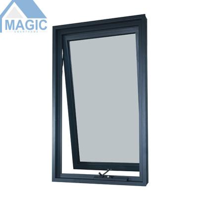 China Large Screen Magnetic Size Horizontal Awning Window With Good Quality Stained Glass Home Window for sale