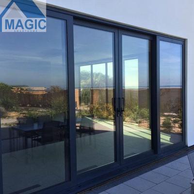 China Heat Insulation Double Glass Thermal Break Aluminum Sliding Door Used , Aluminum Sliding Door for sale