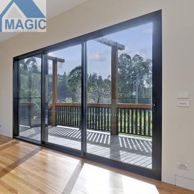 China Aluminum sliding door aluminum glass patio heat insulation balcony sliding door for sale