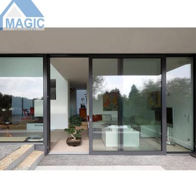 China Thermal Insulation Frameless Folding Door Bi-Fold Door Glass Office Partition Panel for sale