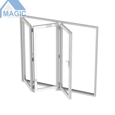 China Eco-Friendly Exterior Heat Insulation Folding Door Manufacturer Balcony Bi-Fold Door for sale