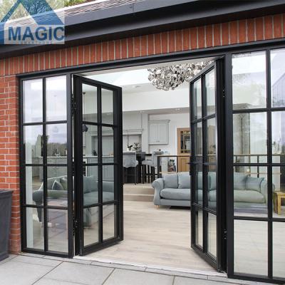 China Heat Insulation Exterior Aluminum Folding Door Slide and Aluminum Folding Glass Fold Door Supplier for sale