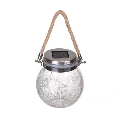 China Outdoor Hanging Solar Glass Garden Light 30led Mason Jar Waterproof Garden Decorative Hanging Pendant Light for sale