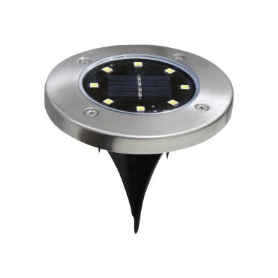 China High Quality Outdoor IP65 Waterproof Solar Garden 8 LED Inground Light for Street, Passageway, Garden, Staircase Lighting for sale