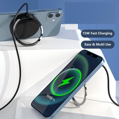 China Wireless Magnetic Top Selling 2021 Trending Magnetic Phone Holder 15w Qi Wireless Chargers For iPhone 13 X Wireless Charger for sale