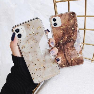 China Luxury Bling Gold Foil Mobile Phone Case Eco-friendly Cell Phone Bags Marble Soft Glitter TPU Cell Phone Case For iPhone 11 Pro Max Case for sale