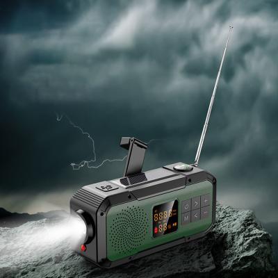 China PORTABLE Black Color Radio Green Army Solar Radio with LED Reading Light Torch SOS Alarm Cell Phone Charger for sale