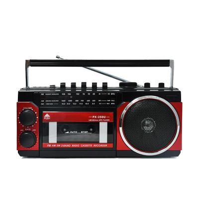 China PX-250 cassette tape recorder household music cassette player audio radio recorder good am system fm switch dual band multifunction turntable boombox for sale