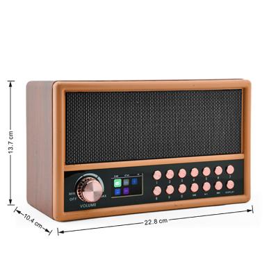 China Support DAB /DAB+/FM/BT Home Fm Dab Wooden Stereo Radio Shiny Real Vintage Dab Wood Retro Radio High for sale