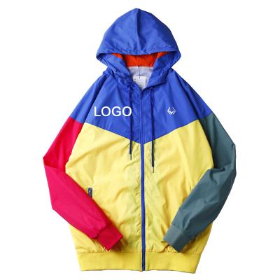 China QUICK DRY men's drawstring hooded yellow red green colorful printed Korean anorak mens jackets for men for sale