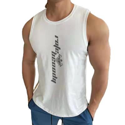 China OEM Private Label Men's Gym Tank Tops QUICK DRY Loose Oversized Organic Cotton Pullover XXXL Male Fitness Workout Shirts for sale