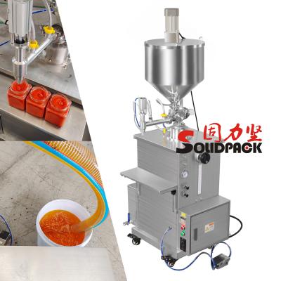 China High Precision Level Pneumatic Solidpack Piston Shampoo Honey Semi Automatic Liquid Paste Cosmetic Cream Filling Machine for sale