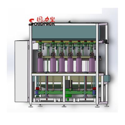 China Solidpack Chemical Multifunction Production Line Liquid Can 3 in 1 Semi Automatic Bottling Plant Machinery for Sale for sale