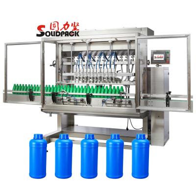 China Work Efficiently Solidpack Automatic Wine Overflow Gravity Bottle Washing Machine Liquid Filling Capping Line for sale