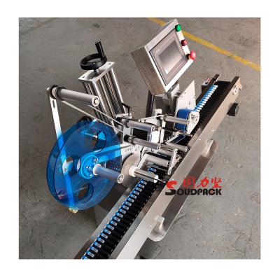 China No Bottle No Ball Pen Round Bottle Label Semi-automatic Horizontal Type Solidpack Table Top Labeling Machine for sale