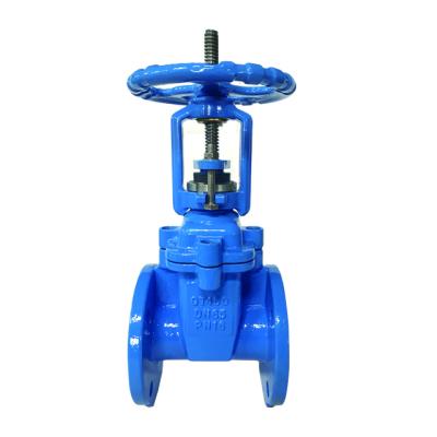 China BS DIN General Cast Stem Rising Resilient Soft Seated Flanged Gate Valves for sale