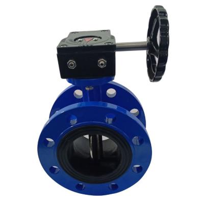 China General BS EN593, double flanged center resilient seated line by butterfly valve with gearbox and handwheel for sale