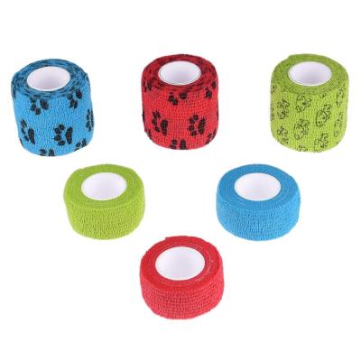 China Spandex / Cotton Elastic Self Cohesive Bandage / Pet Cohesive Adhesive Bandage for sale