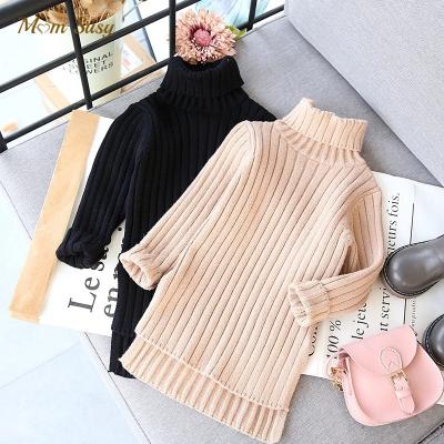 China Baby Knitted Ribbed Sweater Autumn Winter Spring Toddler Child Long Turtle Neck Baby Clothes Anti-Shrink for sale