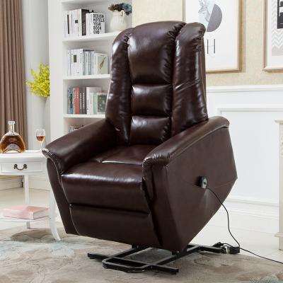 China Leather Electric Recliner Modern Style PU Lift Recliner Living Room Recliner Luxury Single Sofa for sale