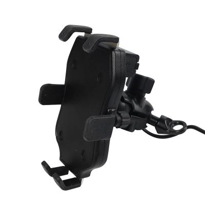 China 2021 Special Hot Selling Aluminum Adjustable Usb Charger Motorcycle Mobile Phone Holder for sale