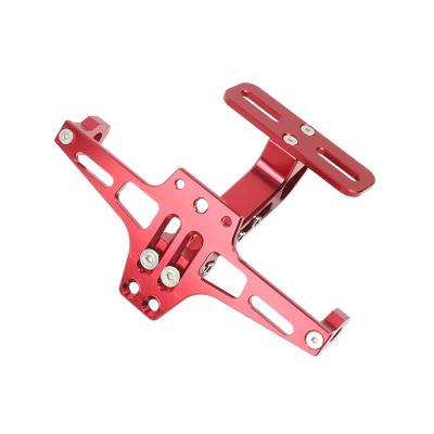 China Adjustable Custom Motorcycle License Holder Mount Bracket Aluminum Alloy License Plate Frame for sale