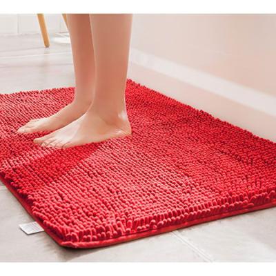 China Sustainable Green Chenille Bath Floor Mat Chenille Rug And Showerset Door Chenille Rugs for sale