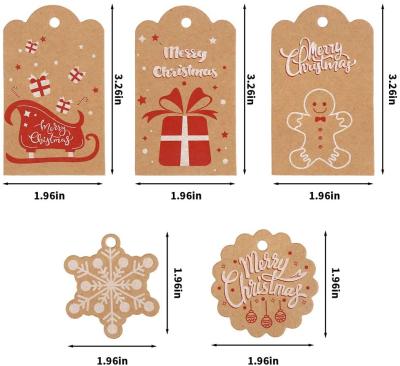 China Modern Wholesale Hot Selling Kraft Paper Gift Tags Christmas Kid Fabric Hanging Tags for sale