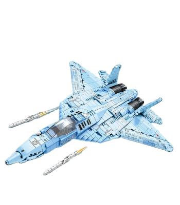 China DIY TOY New military armed series Su 57 fifth generation heavy fighter building block children's educational toys s N birthday gifts for sale