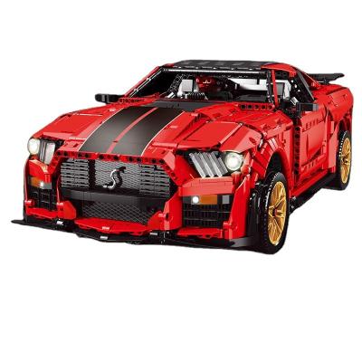 China 1:8 Scale DIY TOY Race Car K135 Model Building Blocks Remote Super Fast Technic Set Furious Shelby GT500 Toys For Children for sale