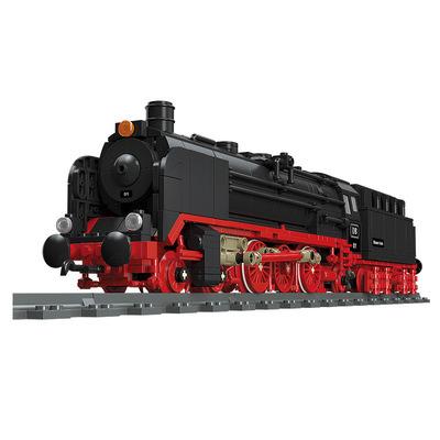 China DIY 59004 TOY BR01 Train Classic Steam Locomotive Railway Model Technic Set Building Blocks Bricks Gifts Toys For Kids Boys for sale